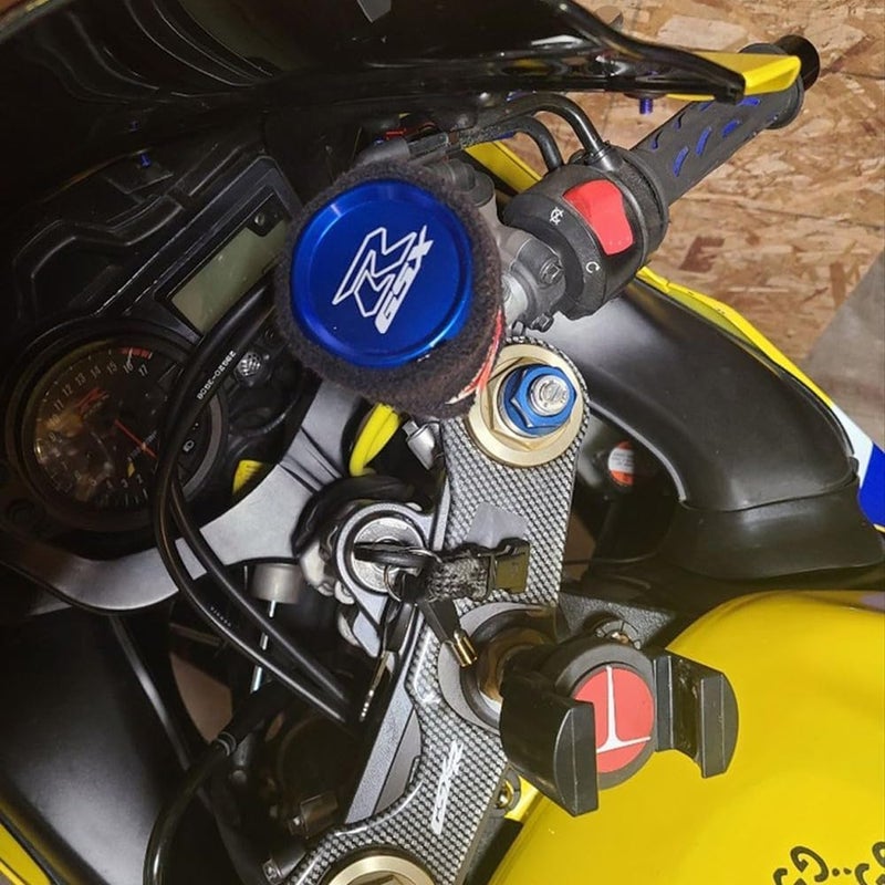 MOWOK غطاء حماية خزان سائل الفرامل الأمامي لدراجة سوزوكي GSX-R Gsxr 600 750 1000 GSX-R750 gsx-r600 gsx-r1000 وغطاء خزان الزيت (أسود) - Image 3